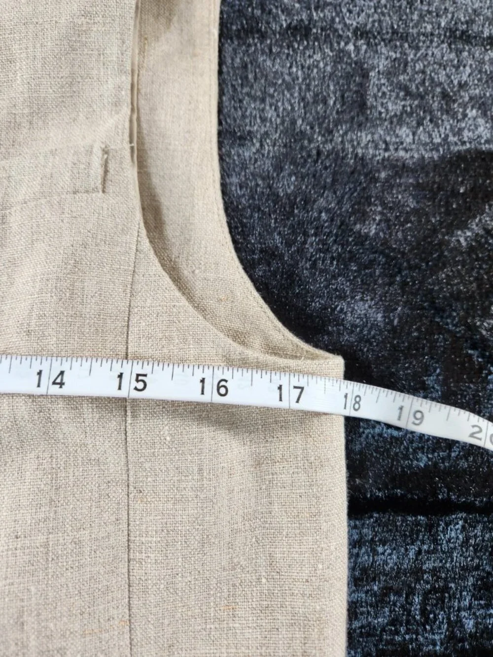 Michael Kors Two Piece Women's Lined Tuxedo Style Vest Linen Pant Set-Tan-SZ 4/S